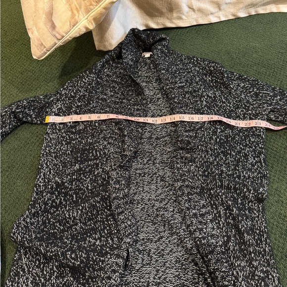 Merona Women’s Long Sleeve Cardigan Sweater jacket Knit black/ white - Picture 9 of 17